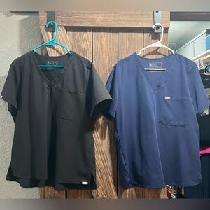 Figs Women's Tops in Black and Navy